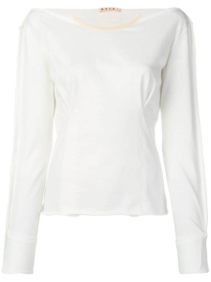 Marni Fitted Jersey Top - White