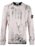 Stone Island Paint Layer Sweatshirt, Men's, Size: Xl, Pink/purple, Cotton