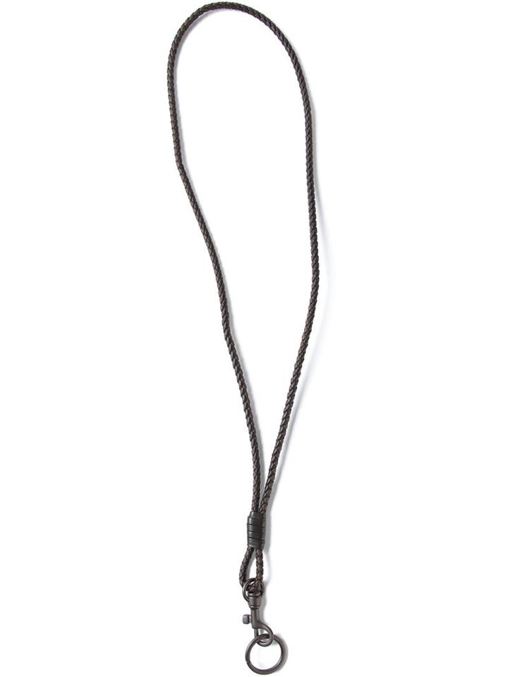 Bottega Veneta Intrecciato Lanyard, Adult Unisex, Brown, Lamb Skin