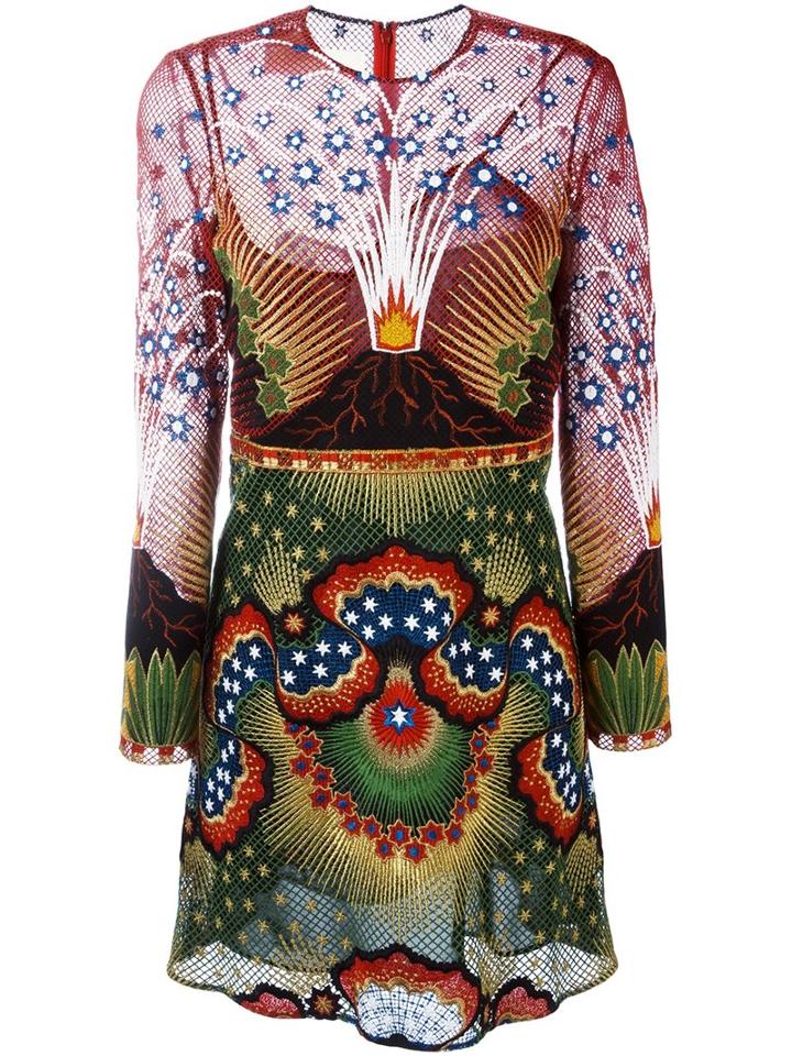 Valentino 'volcano' Macramé Dress