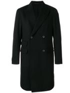 Z Zegna Classic Double-breasted Coat - Black