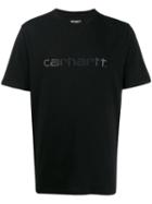 Carhartt Wip Branded T-shirt - Black