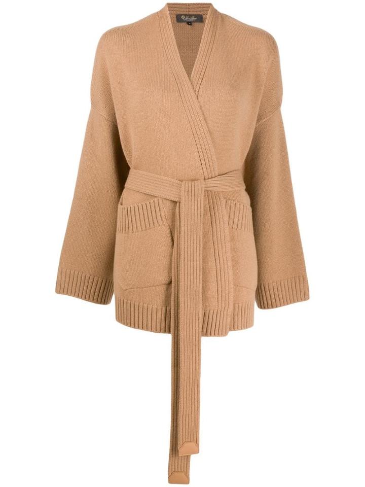 Loro Piana Belted Cardi-coat - Neutrals