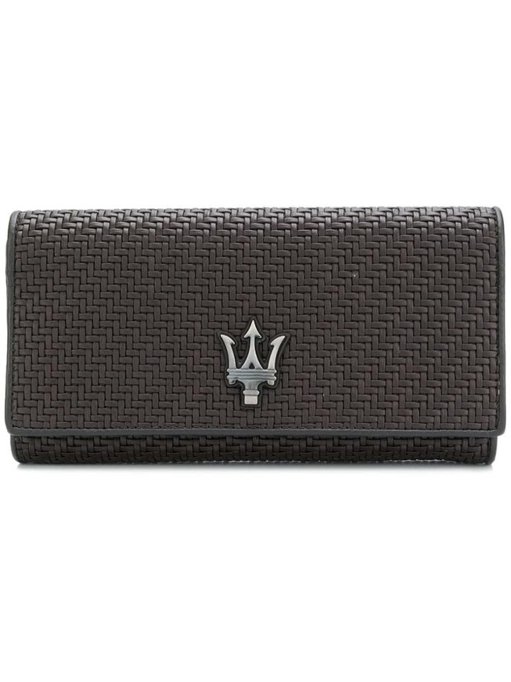 Ermenegildo Zegna Pelle Tessuta Maserati Glasses Case - Brown