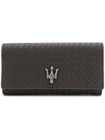 Ermenegildo Zegna Pelle Tessuta Maserati Glasses Case - Brown