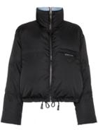 Prada Zip-up Puffer Jacket - Black