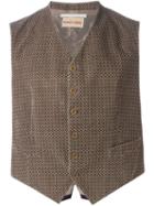 Romeo Gigli Vintage Patterned Corduroy Waistcoat