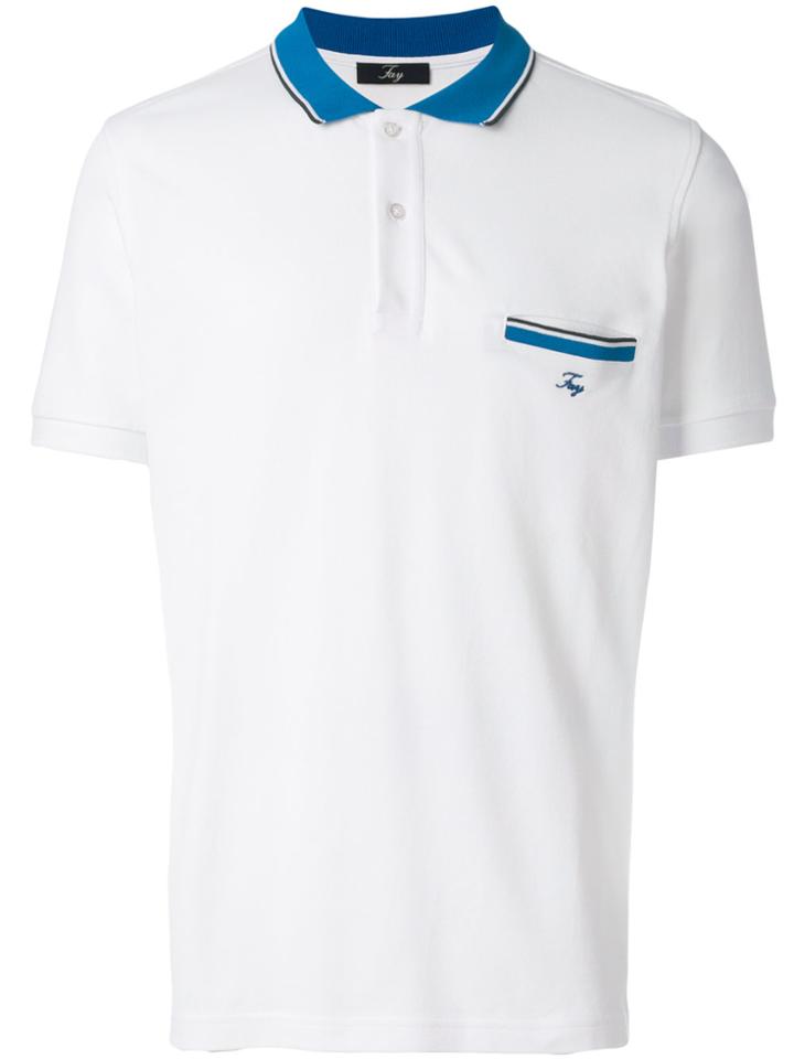 Fay Embroidered Logo Polo Shirt - White