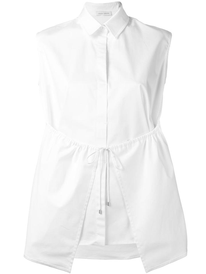 Christian Wijnants - Temke Sleeveless Shirt - Women - Cotton/spandex/elastane - 38, Women's, White, Cotton/spandex/elastane