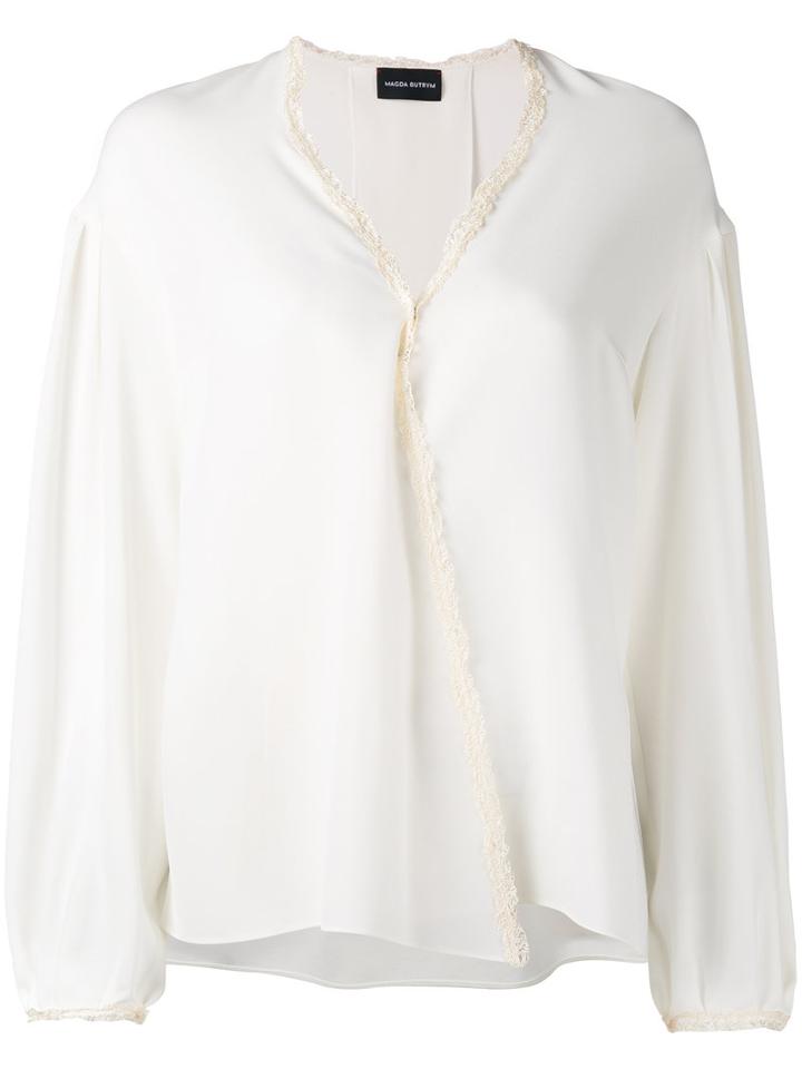 Magda Butrym - Brest Blouse - Women - Silk/cotton - 36, Women's, White, Silk/cotton