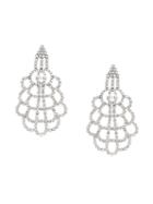Gucci Gg Crystal Drop Earrings - Silver