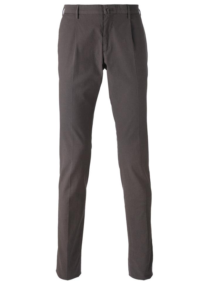 Incotex - Skinny Tailored Trousers - Men - Cotton/spandex/elastane - 46, Brown, Cotton/spandex/elastane