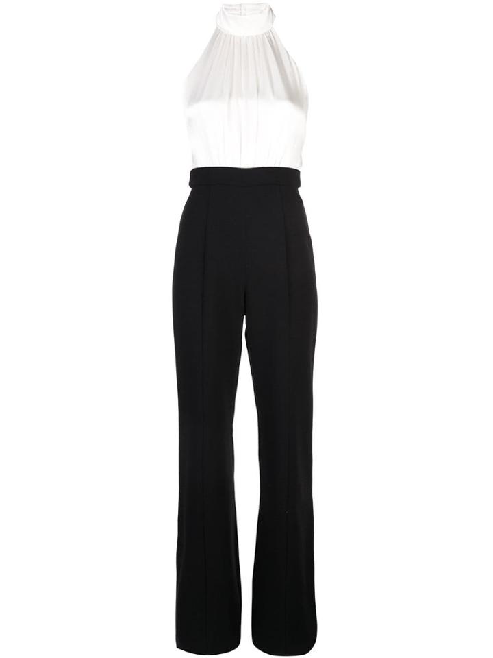 Black Halo Panelled Halterneck Jumpsuit - White