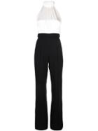 Black Halo Panelled Halterneck Jumpsuit - White