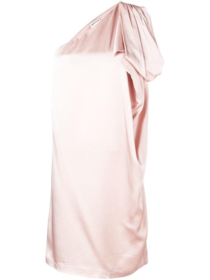 Semicouture One Shoulder Draped Dress - Pink & Purple