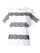 Red Valentino Lace-up Detailing T-shirt - White