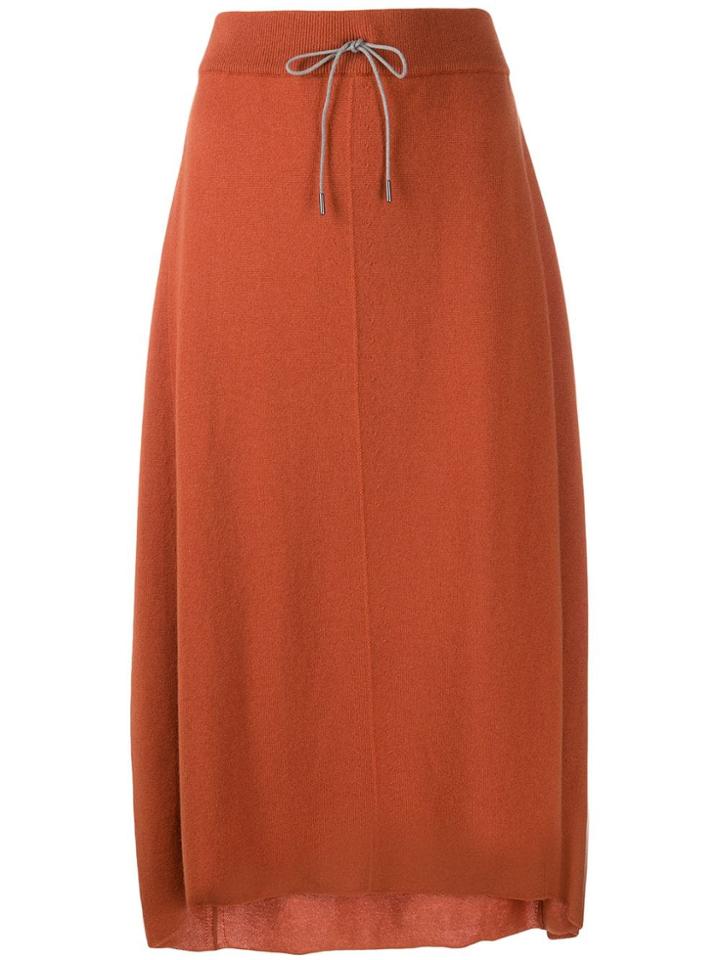 Fabiana Filippi Drawstring Mid-length Skirt - Brown