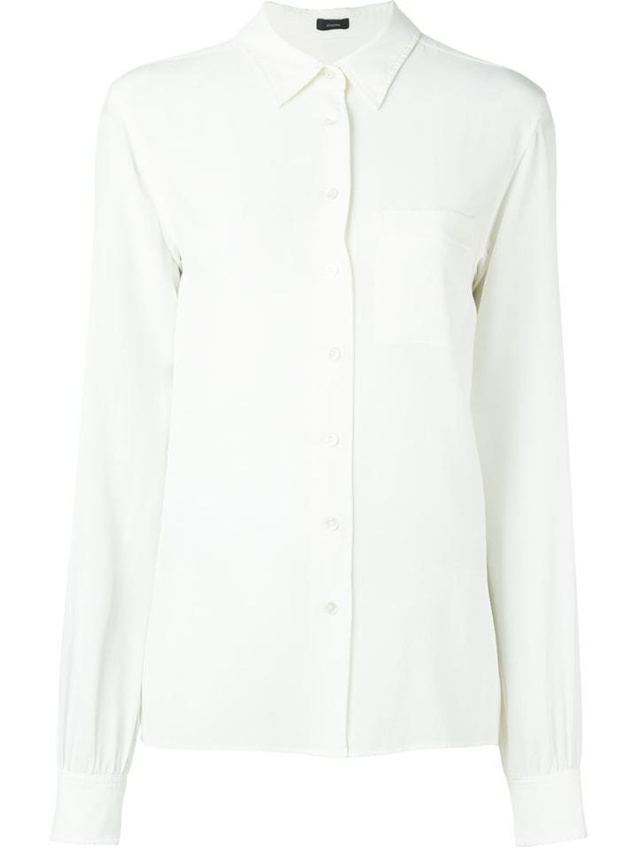Joseph Chest Pocket Shirt, Women's, Size: 38, White, Silk