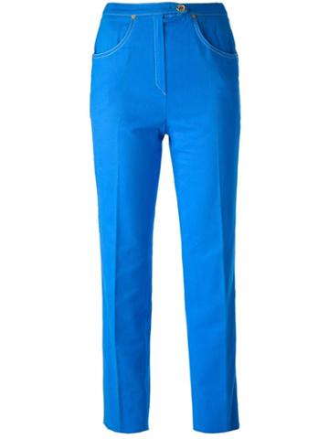 Céline Vintage Cropped Denim Trouser, Women's, Size: 38, Blue