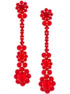 Simone Rocha Crystal Beaded Drop Earrings - Red