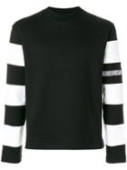 Calvin Klein 205w39nyc Striped Sleeve Sweatshirt - Black