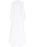 Evi Grintela Juliette Flared Maxi Cotton Shirt Dress - White