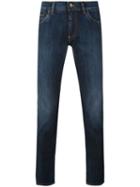 Dolce & Gabbana - Slim Fit Jeans - Men - Cotton/calf Leather/spandex/elastane/zamac - 52, Blue, Cotton/calf Leather/spandex/elastane/zamac
