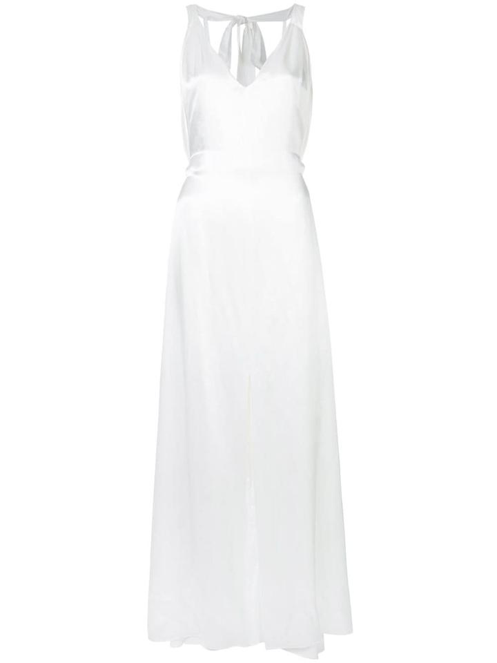 Temperley London V-neck Gown - White