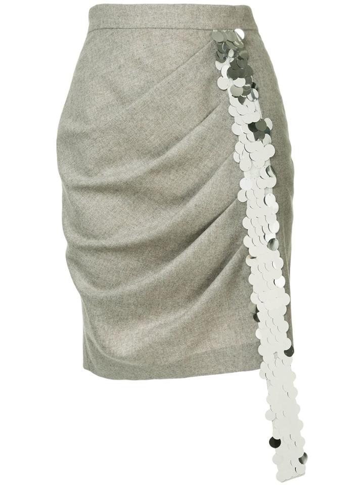Anouki Pleated Mini Skirt - Grey