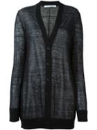 Givenchy Oversize Fine Knit Cardigan, Women's, Size: Medium, Black, Linen/flax/polyamide