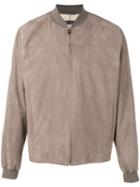 Loro Piana Zipped Jacket, Men's, Size: Large, Grey, Cotton/polyester/kid Leather