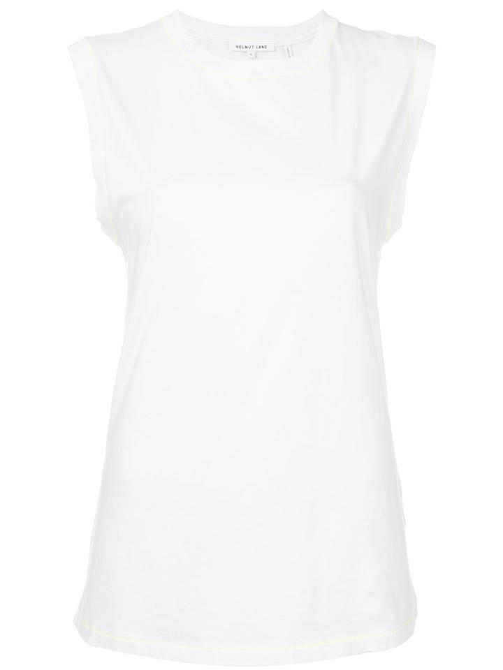 Helmut Lang Neon Trim Tank Top - White