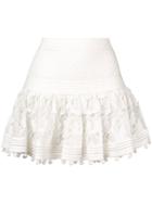 Zimmermann Ruffled Skirt - White