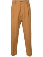 Pt01 Cropped Tailored Trousers - Neutrals