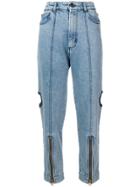 House Of Holland Cutout Utility Jeans - Blue