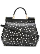 Dolce & Gabbana Polka Dot Bag, Women's, Black, Leather