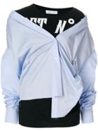 Act N&deg;1 Layered Asymmetric Shirt - Blue