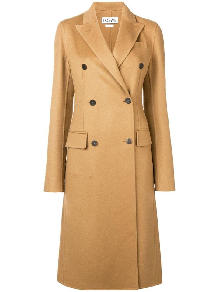 Loewe Classic Double-breasted Coat - Brown