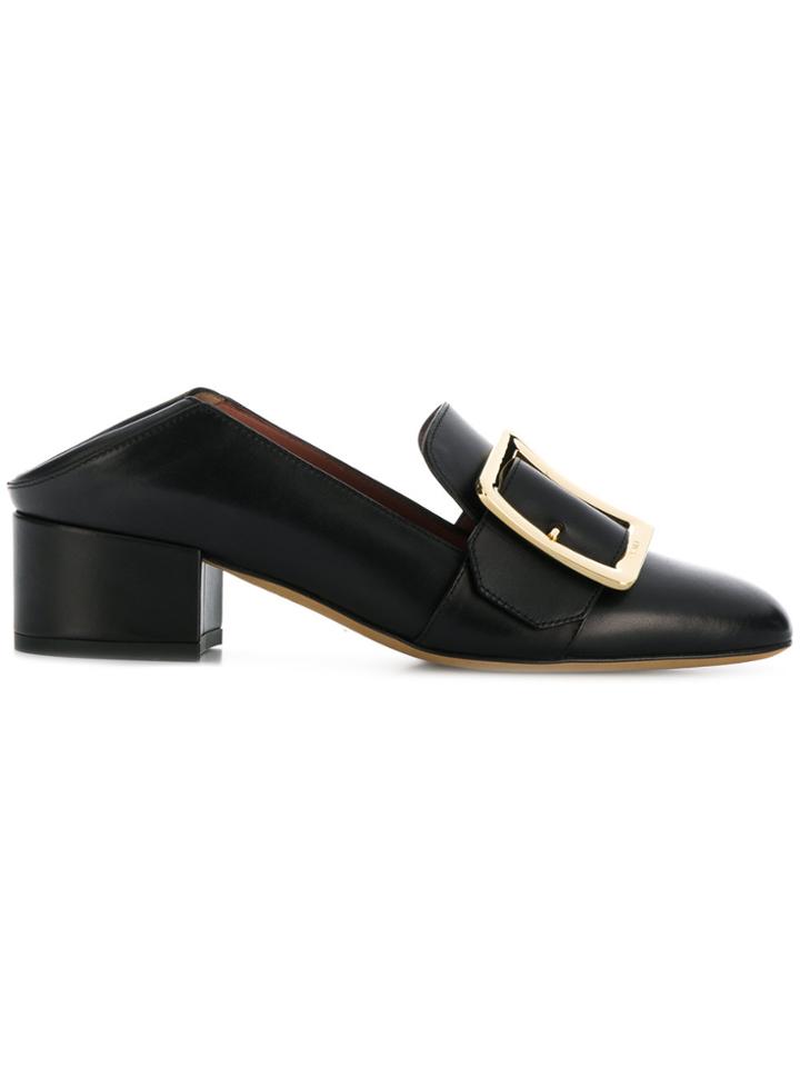 Bally Side Brooch Embelished Pumps - Black