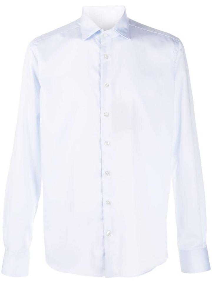 Etro Plain Long-sleeved Shirt - Blue
