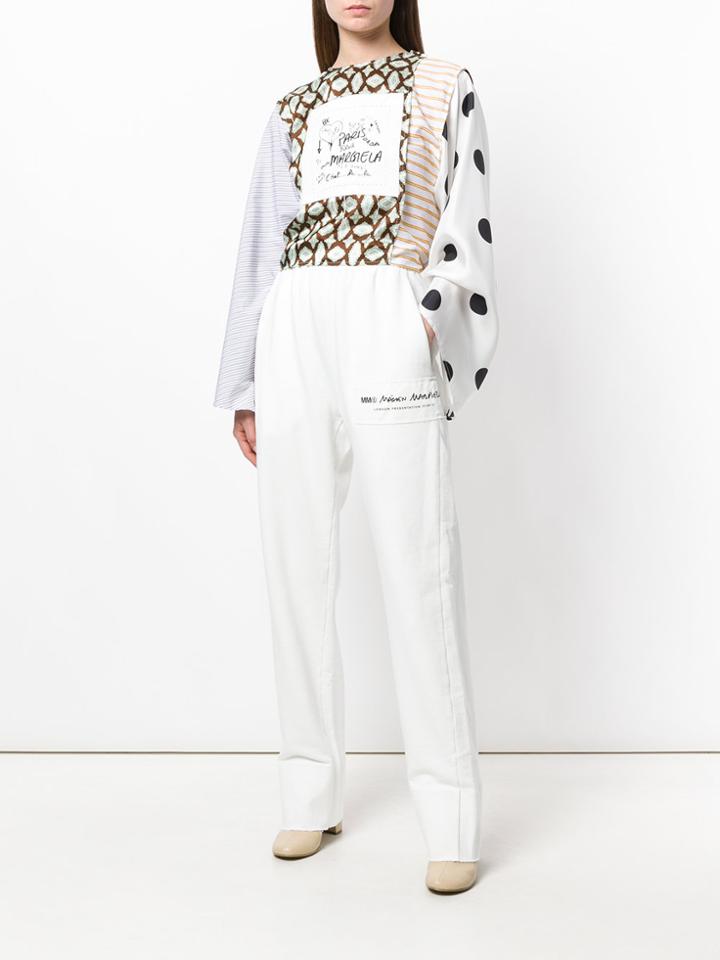 Mm6 Maison Margiela Patch Logo Joggers - White