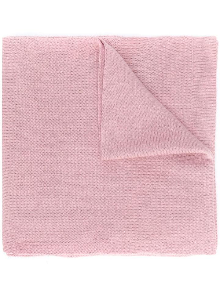 Moschino Intarsia-knit Scarf - Pink