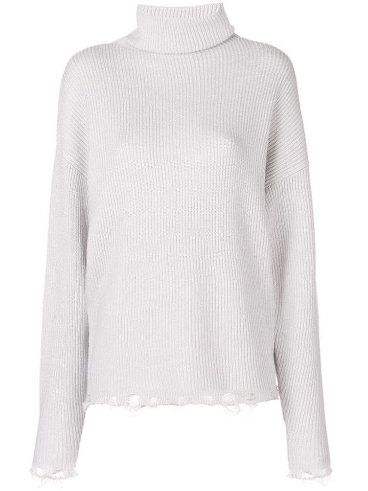 Iro Ribbed Roll-neck Unravelled Sweater - Nude & Neutrals