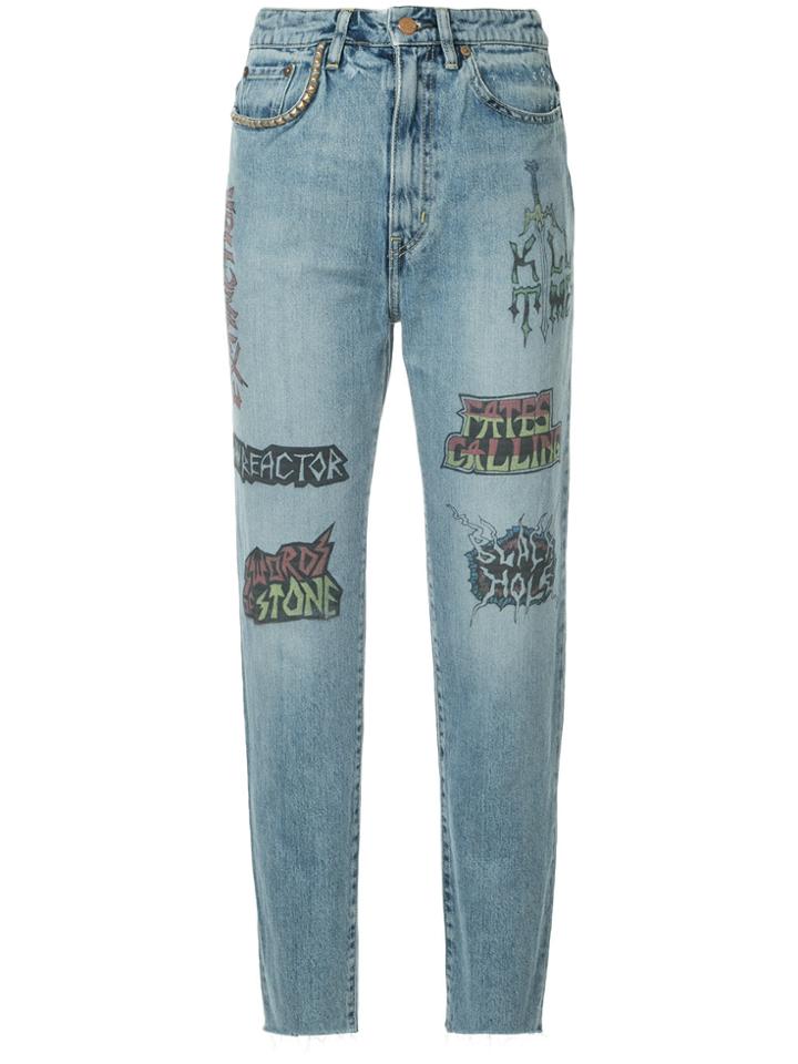 Hysteric Glamour Tattoo Graphic Print Jeans - Blue