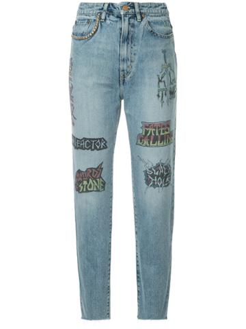 Hysteric Glamour Tattoo Graphic Print Jeans - Blue