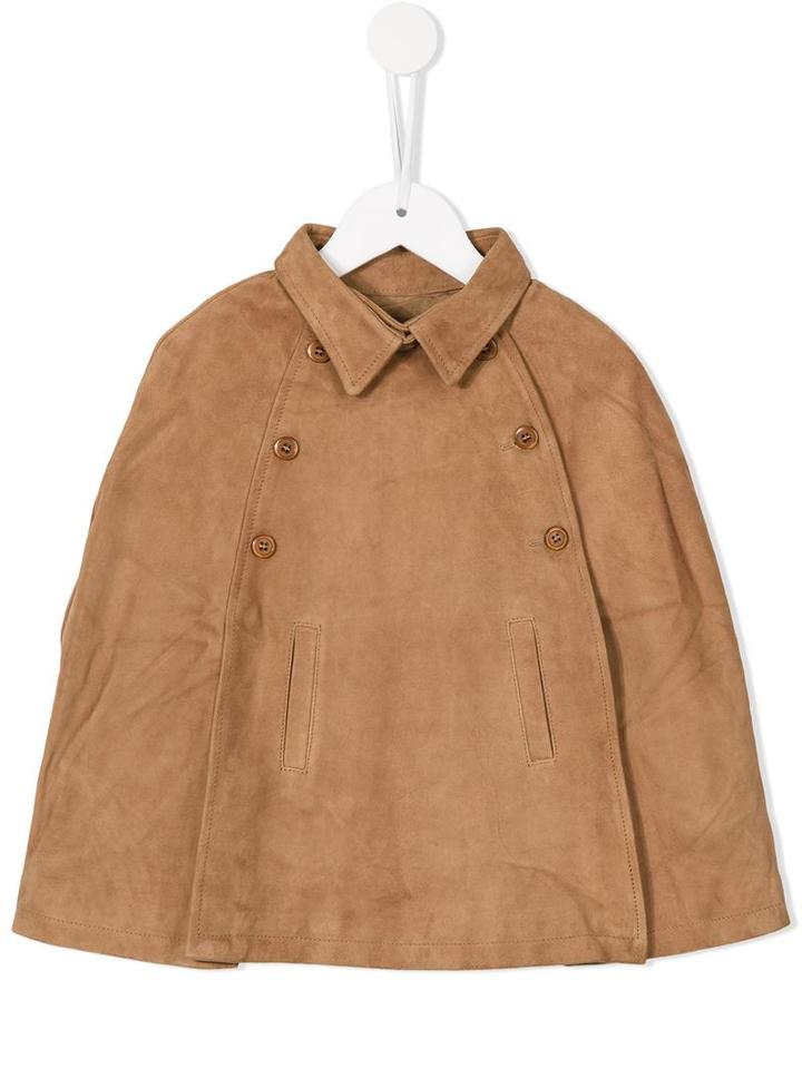 Sonia Rykiel Double Breasted Cape, Toddler Girl's, Size: 4 Yrs, Nude/neutrals