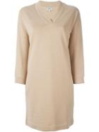 Kenzo Kenzo Paris Print Sweatshirt Dress, Women's, Size: M, Nude/neutrals, Cotton