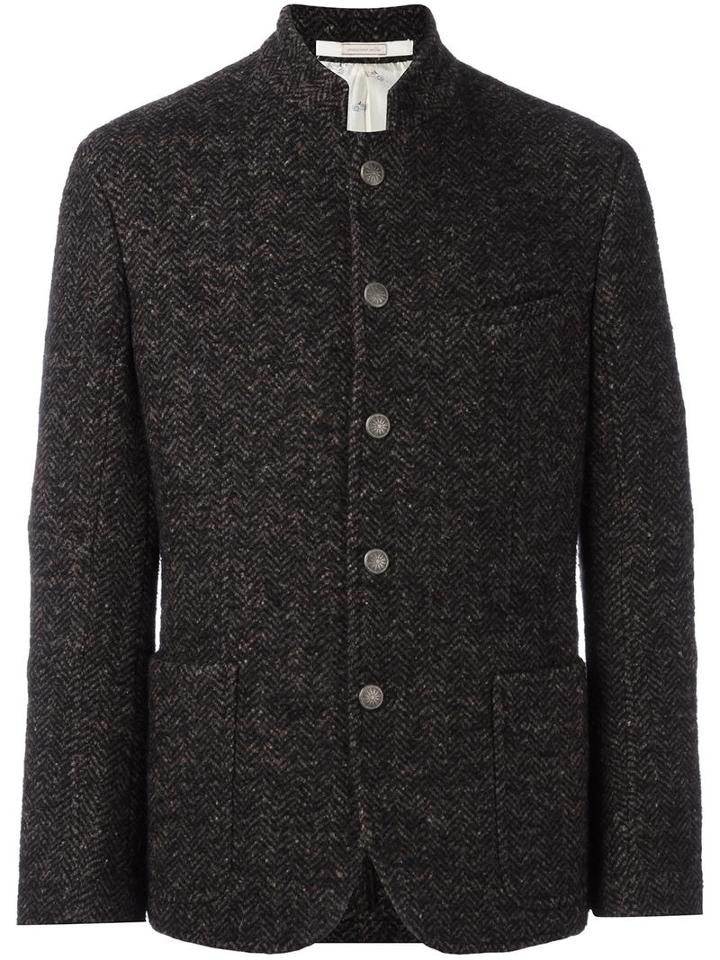 Massimo Alba Tweed Shirt Jacket, Men's, Size: 48, Brown, Virgin Wool/polyamide/mohair/viscose