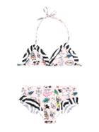 Fendi Kids Multi Print Bikini, Girl's, Size: 8 Yrs, Pink/purple