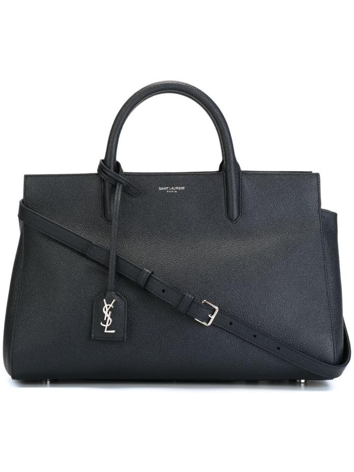 Saint Laurent Small 'rive Gauche' Tote, Women's, Blue, Calf Leather